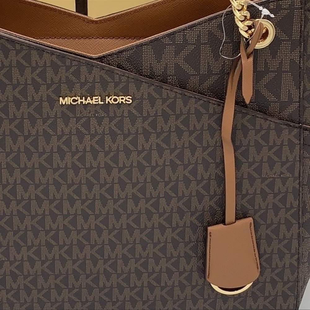 MICHAEL KORS LG XCHAIN SHOULDER TOTE & WALLET-WRISTLET-PHONE CASE 2 pieces SET - Picture 12 of 16